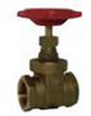 Red-White Valve Brass FNPT Gate Valve 