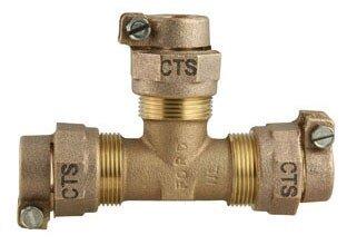 Ford Meter Box Pack Joint Brass Reducing Tee 