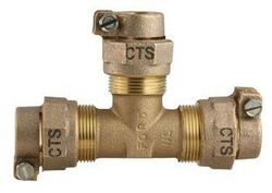 1 x 1 x 3/4 in. Pack Joint Brass Reducing Tee