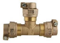 1 x 1 x 3/4 in. Pack Joint Brass Reducing Tee