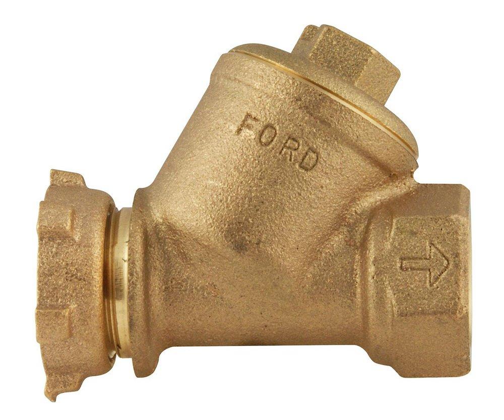 Ford Meter Box Meter Yoke x FIPT Brass Straight Single Check Valve 