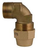 1 in. MIPT x Grip Joint Brass 90 Degree Elbow Coupling