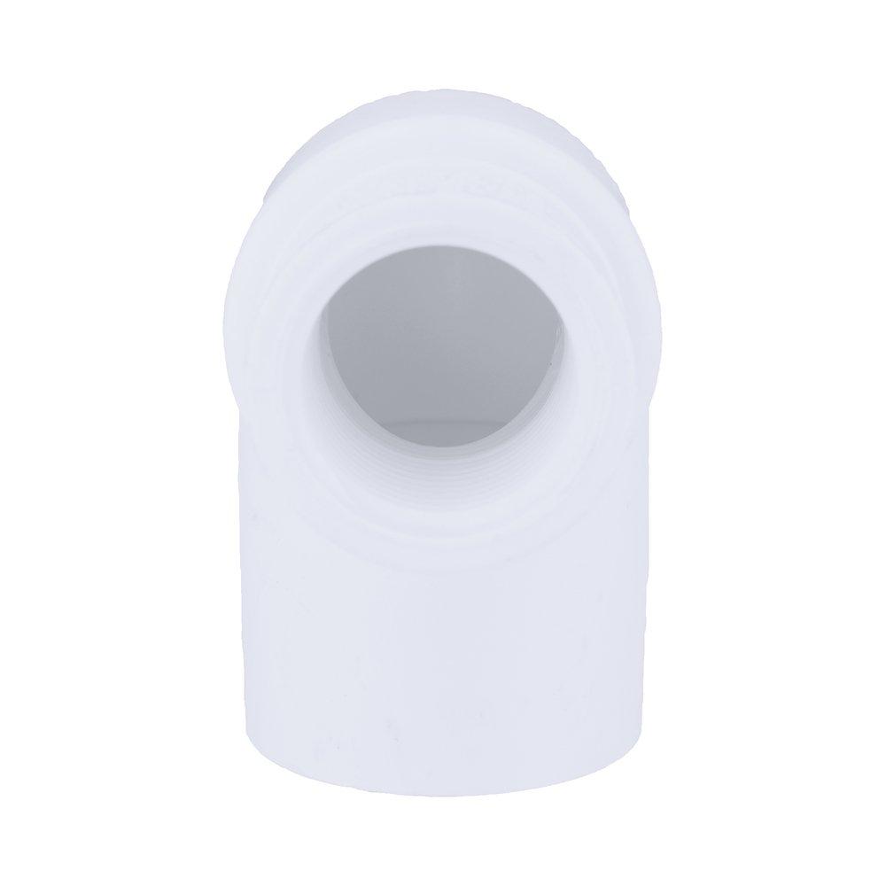 White PVC Schedule 40 90&deg; Socket x FPT Elbow 