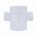 White PVC DWV Double Sanitary Tee 