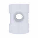 White PVC DWV Double Sanitary Tee 