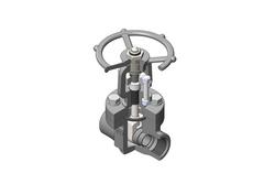 1/2 in. 800# SW x Thrd A105 T8 Gate Valve Reduced Port Bolted Bonnet Forged Steel