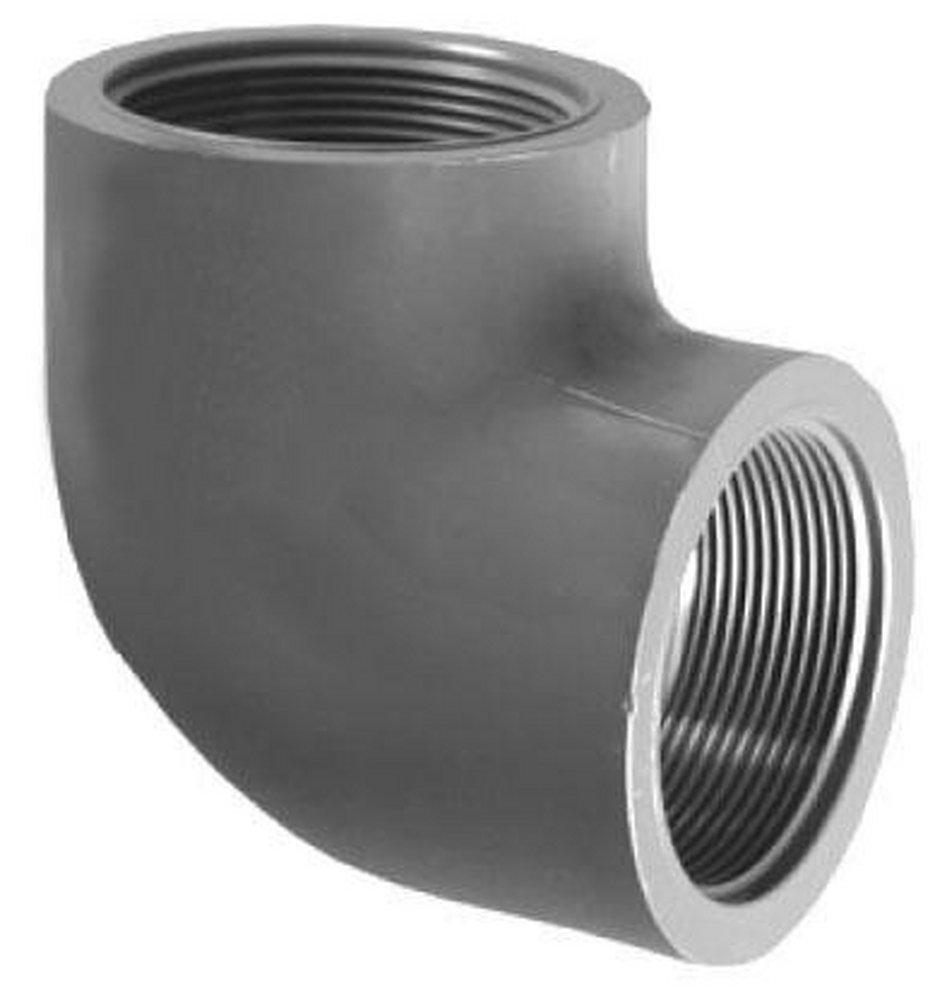 Dark Grey 1 in. Sch. 80 PVC Threaded 90 Elbow 