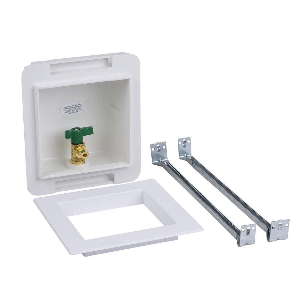 Oatey&reg; White 7-69/100 in x 8-69/100 in x 4-1/5 in Ice Maker Supply Box 