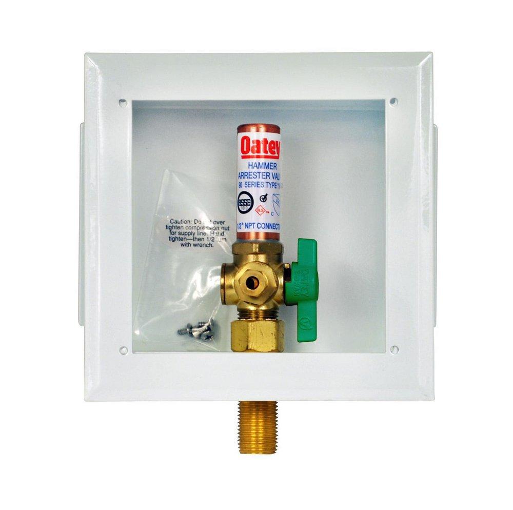 Oatey&reg; White 5-1/2 x 5 x 2-1/2 in. Ice Maker Supply Box 