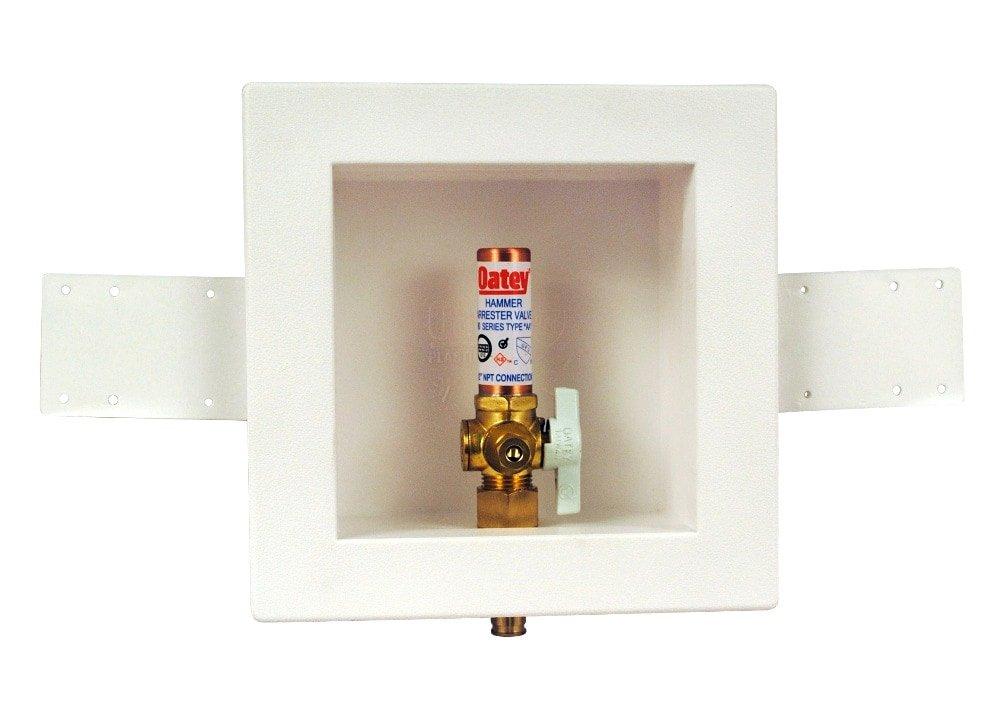 Oatey&reg; White 6-21/50 in x 6 in x 3-1/2 in Ice Maker Supply Box 
