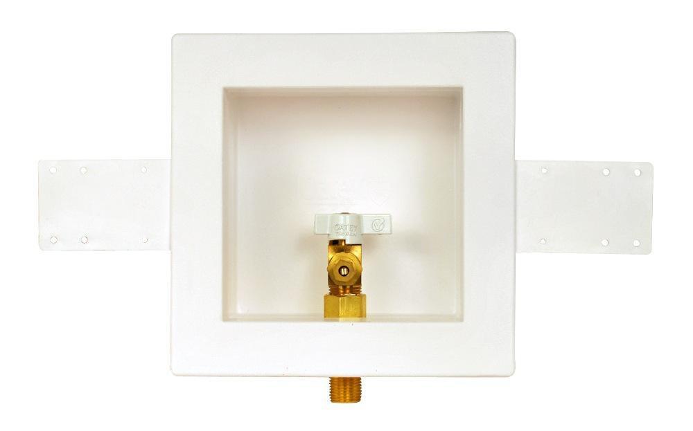 Oatey&reg; White 6-21/50 in x 6 in x 3-1/2 in Ice Maker Supply Box 