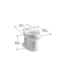 KOHLER White Elongated Toilet Bowl (Seat Not Included) 