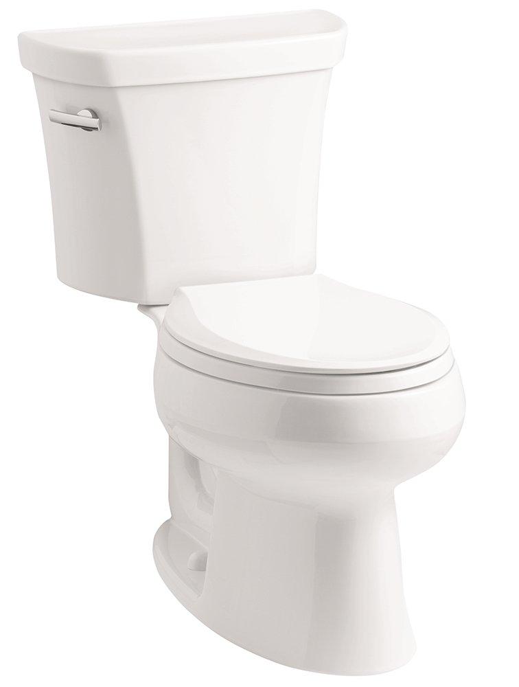 KOHLER White Elongated Toilet Bowl (Seat Not Included) 