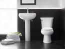 KOHLER White 1.6 gpf Elongated Floor Mount Toilet Bowl 