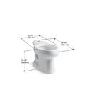 KOHLER White 1.6 gpf Elongated Floor Mount Toilet Bowl 