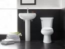KOHLER White 1.6 gpf Elongated Floor Mount Toilet Bowl 