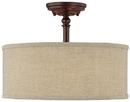 Capital Lighting Burnished Bronze 11-1/4 x 15 in. 60 W 3-Light Medium Semi-Flush Mount Ceiling Fixture 