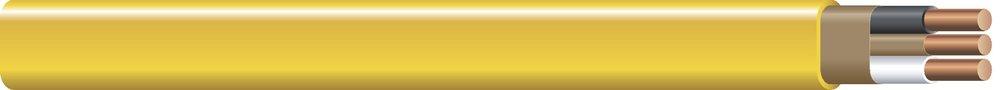 Southwire&reg; Yellow 12 ga 2-Conductor Sollid Copper NM-B Cable in Yellow 