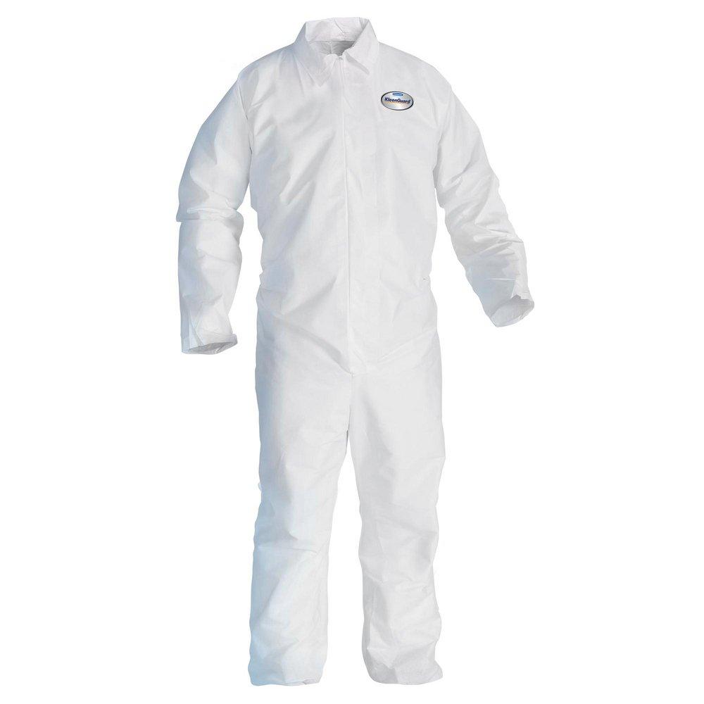 KleenGuard™ White Microforce™ Barrier Fabric Coverall in White 