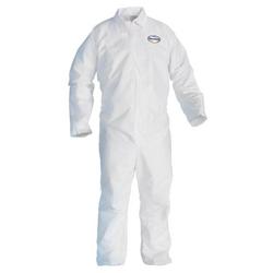 Breathable Particle Protection Coveralls, Zipper Front, White, 2XL