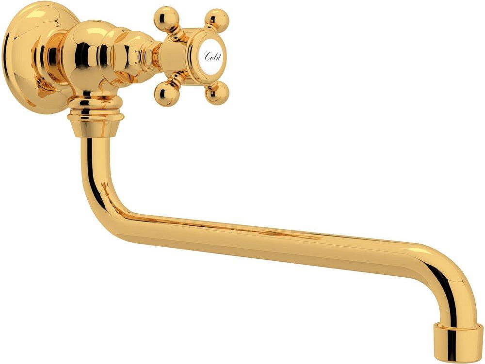 ROHL&reg; Inca Brass Single Handle Cross Handle Pot Filler 