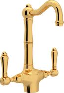 Two Handle Bar Faucet in Inca Brass