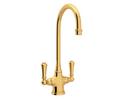 Two Handle Bridge Bar Faucet in Inca Brass