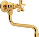 Pot Filler with Spoke Handle and 8-27/32 in. Spout Reach in Inca Brass