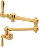 Two Handle Lever Handle Pot Filler in Inca Brass