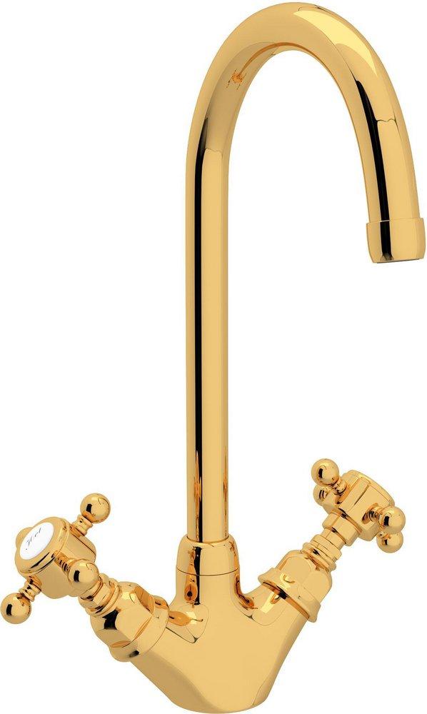 ROHL&reg; Inca Brass Double Cross Handle Bar Mixer 