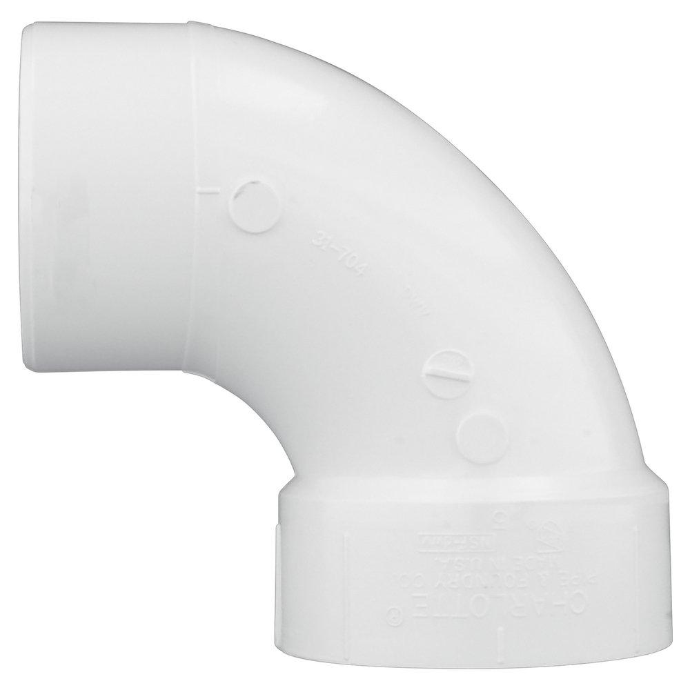 White PVC DWV 90° Street Elbow 