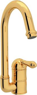 1-Hole Deckmount Bar Faucet with Single Lever Handle in Inca Brass