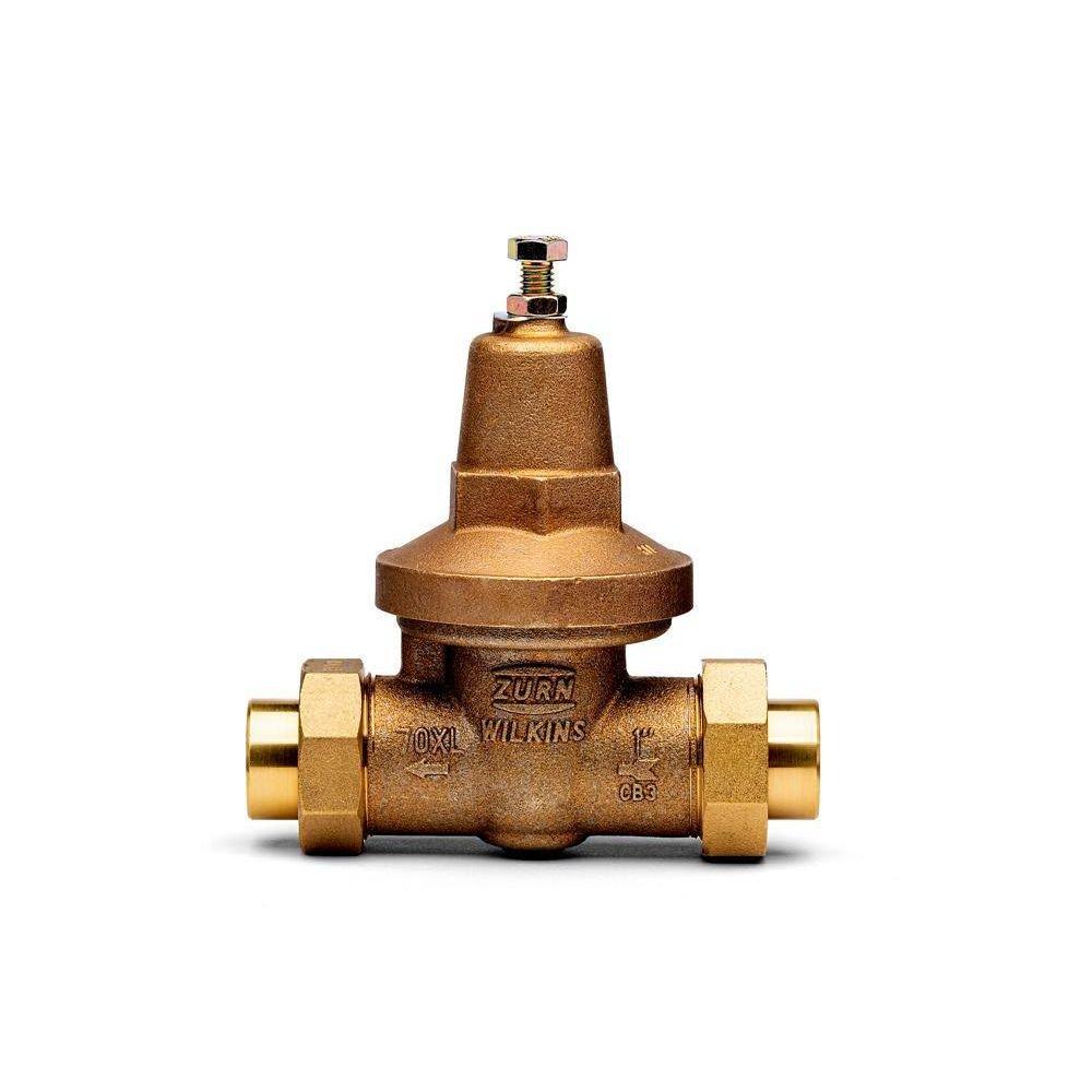 Zurn Wilkins Cast Bronze 75# 300 psi Bronze Double Union FNPT x Copper Sweat Pressure Reducing Valve 