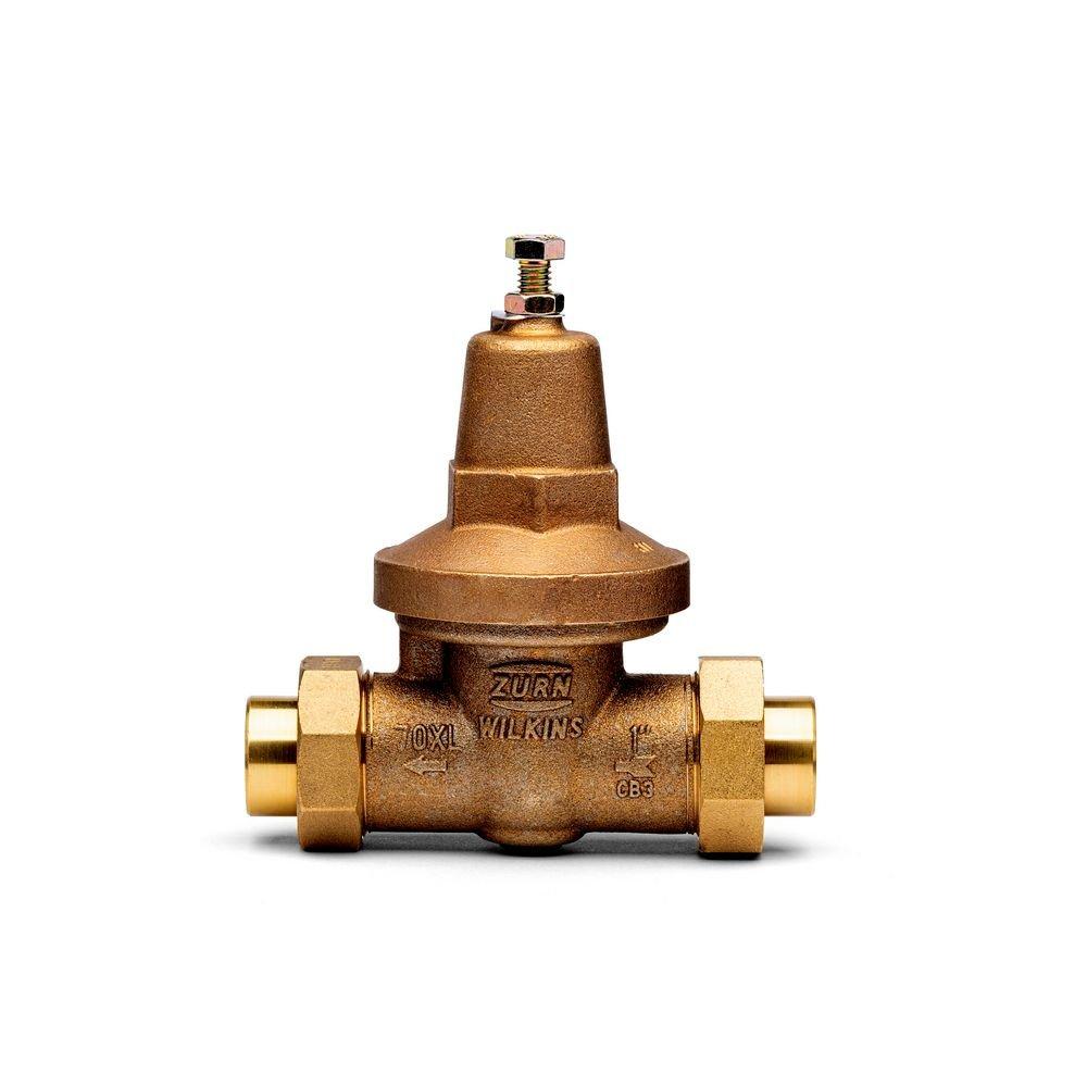 Zurn Wilkins Cast Bronze 75# 300 psi Bronze Double Union FNPT x Copper Sweat Pressure Reducing Valve 