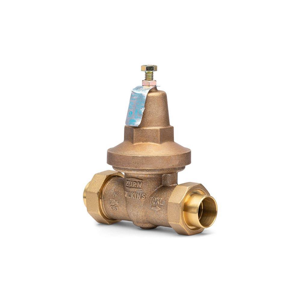 Zurn Wilkins Cast Bronze 75# 300 psi Bronze Double Union FNPT x Copper Sweat Pressure Reducing Valve 