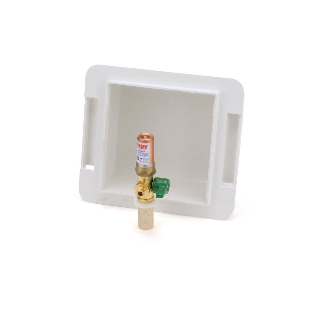 Oatey&reg; White 5-9/10 x 5-4/5 x 3-3/4 in. Ice Maker Supply Box 
