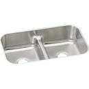 Elkay Lustertone 32-1/2 x 18-1/8 in. No Hole Stainless Steel Double Bowl Undermount Kitchen Sink 