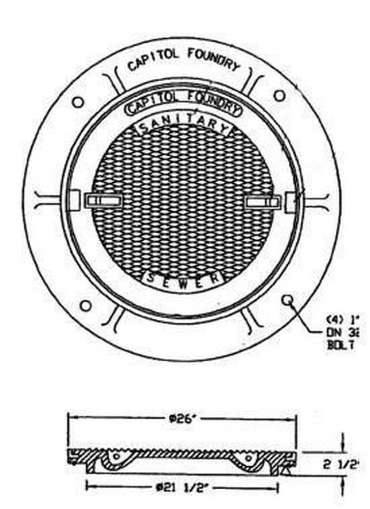 Capitol Foundry of Virginia Sanitary Manhole Cover Gasket 