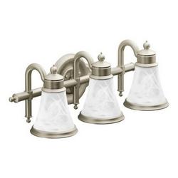 22" 3 Light 100 W Bathroom Vanity Globe Light in Brushed Nickel