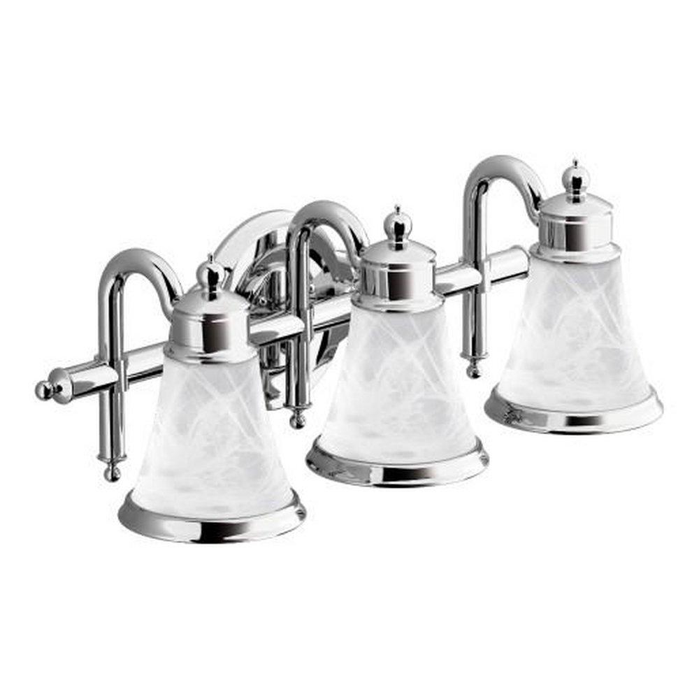 Moen Polished Chrome 3-Light Medium Base Globe Bath Vanity 