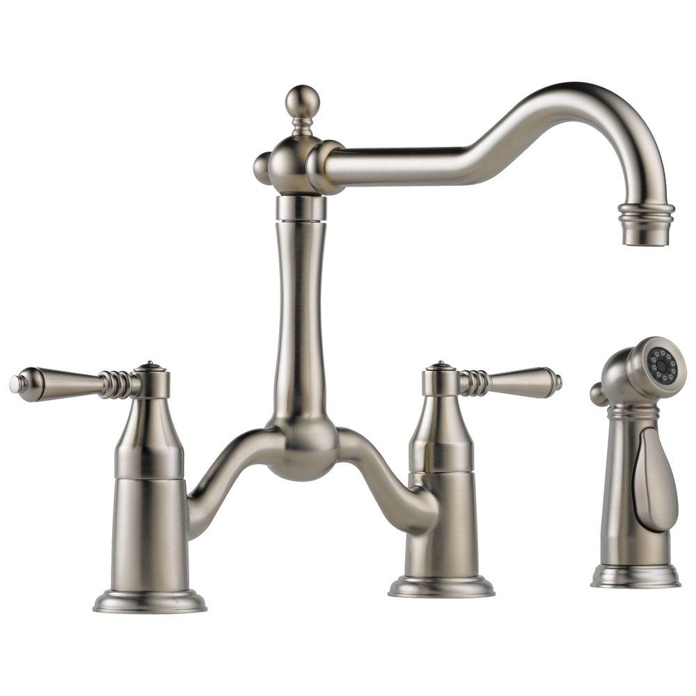 Brizo Stainless Two Handle Bridge Kitchen Faucet 
