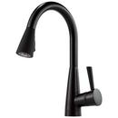 Brizo Matte Black With Softtouch Single Handle Pull Down Kitchen Faucet 