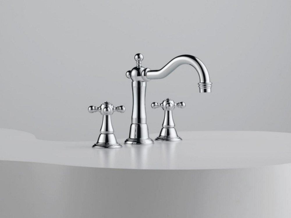 Brizo Chrome Two Handle Widespread Bathroom Sink Faucet 