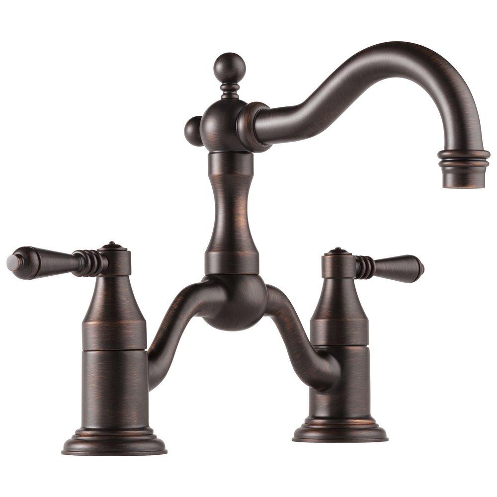 Brizo Venetian Bronze Two Handle Bridge Bathroom Sink Faucet 