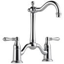 2-Hole Deckmount Bar Faucet with Double Lever Handle in Polished Chrome