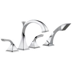 Two Handle Roman Tub Faucet with Hand Shower in Chrome (Trim Only)