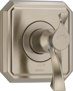 Single Handle Thermostatic Valve Trim in Brushed Nickel