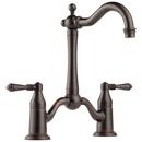 2-Hole Deckmount Bar Faucet with Double Lever Handle in Venetian Bronze