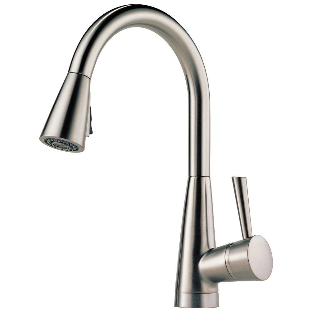 Brizo Brilliance&reg; Stainless Single Handle Pull Down Kitchen Faucet 