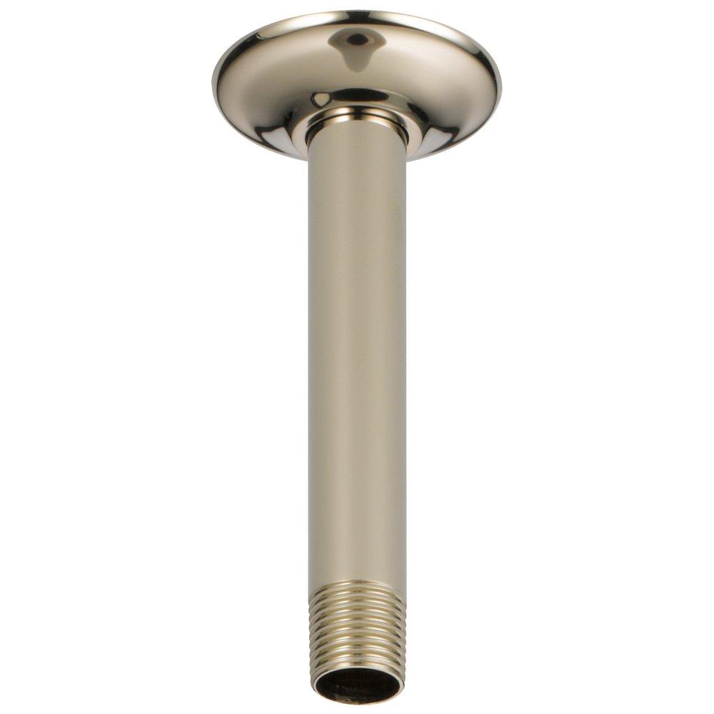 Brizo Brilliance&reg; Polished Nickel 1/2 x 2-3/8 x 6 in. NPT Solid Brass Shower Arm and Flange 